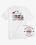 The back view of the College of Charleston Tailgate Time T-Shirt by Southern Tide - Classic White